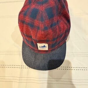 Patagonia Red and Black Checkered Hat